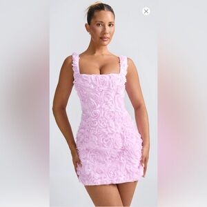 New Oh Polly lilac corset Floral Textured Dress-sz 10